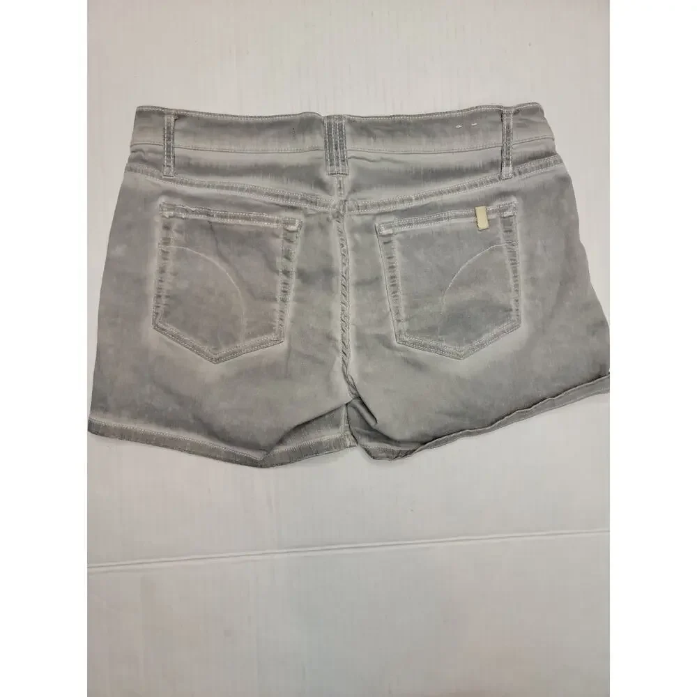 Joes Jeans Shorts Womens Sz 30 Silver Gray High Rise Denim